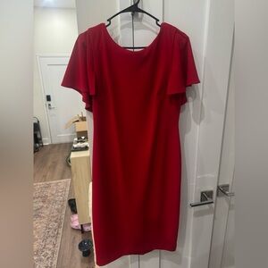 Calvin Klein Red Midi Dress